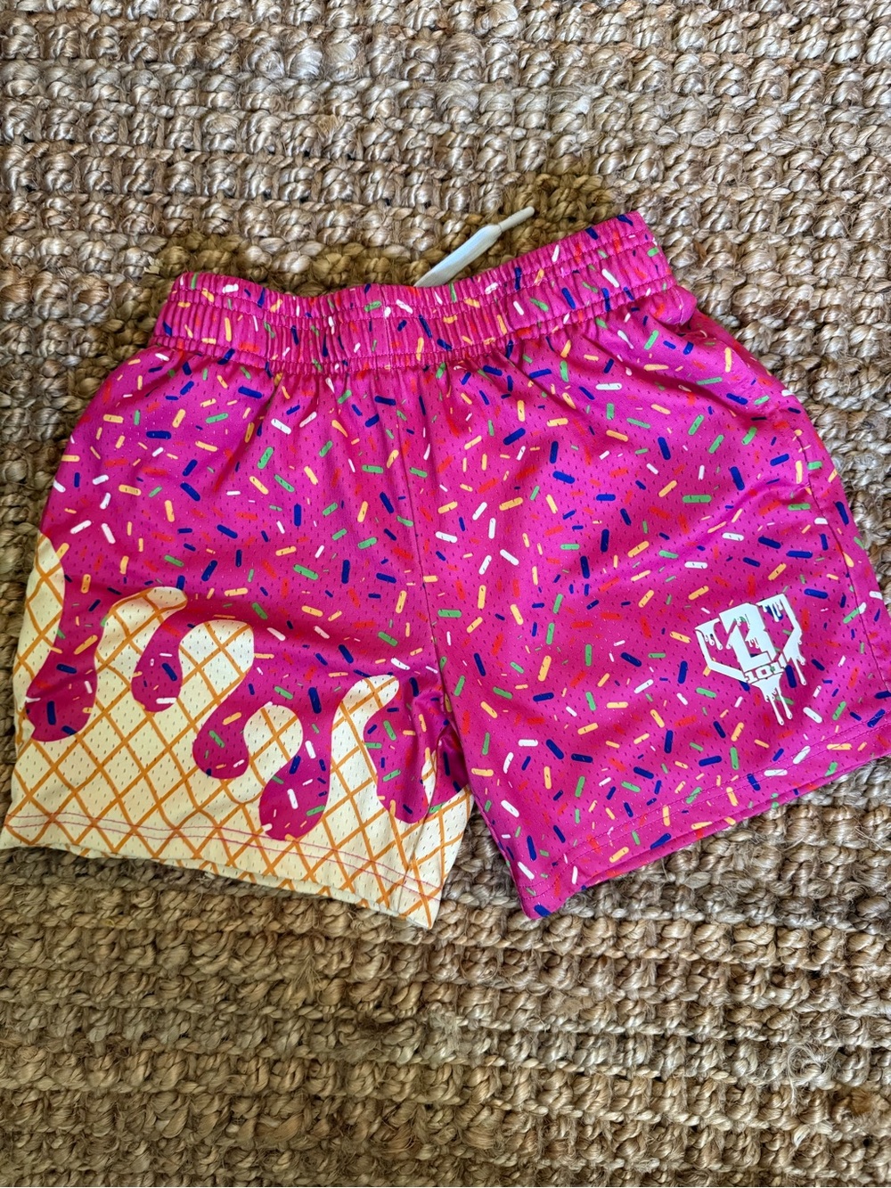 Baseball Lifestyle 101 Pink Sprinkle Ice Cream Print Shorts
